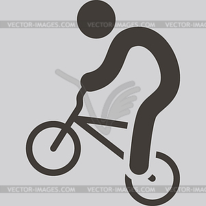 Cycling BMX icon - vector clip art