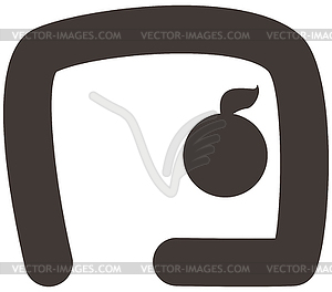 2332 - Gymnastics Rhythmic icon - vector clip art