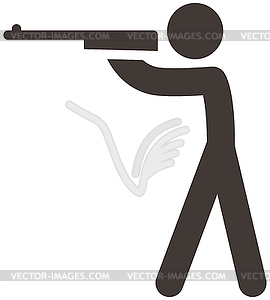 Стрелялки значок - векторизованное изображение клипарта