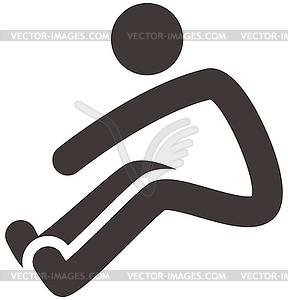 Long jump icon - vector clip art
