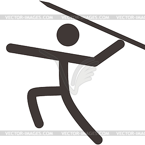 Javelin throw icon - vector clipart