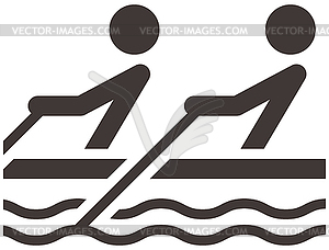 Rowing icon - vector image