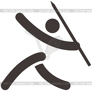 Javelin throw icon - vector image