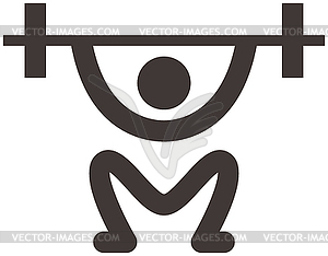 2439 - weightlifting icon - vector clipart