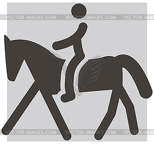 Equestrian icon - royalty-free vector image