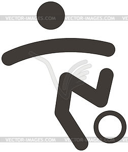 Футбольная иконка - изображение в векторе