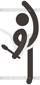 Gymnastics Rhythmic icon - vector clipart
