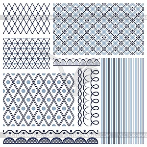 Set of backgrounds, borders, edging. In style - vector clipart