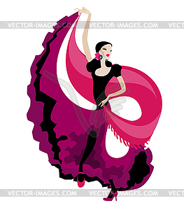 Flamenco dance - vector clip art