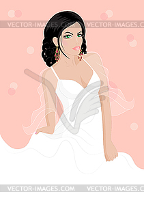 Beautiful bride - vector clipart