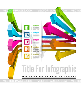 Infographic options with color arrow - vector EPS clipart