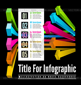 Infographic options with color arrow - vector clip art