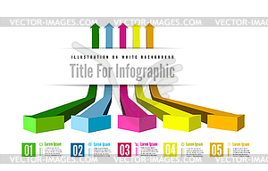 Infographic варианты с цвета стрелки - векторное графическое изображение