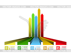 Infographic options with color arrow - vector clipart