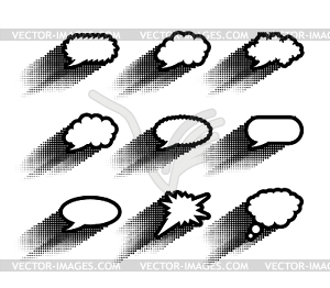 Collection of comic style speech bubble - vector clipart / vector image