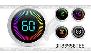 Digital Countdown Timer - vector image