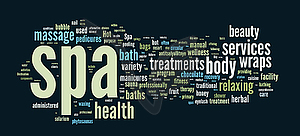 Spa word cloud - vector image