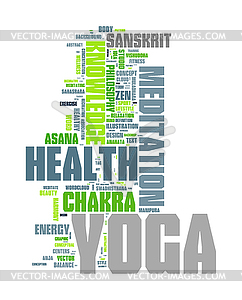 YOGA. Word collage - royalty-free vector image