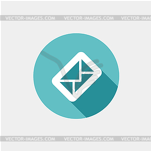 Envelope flat icon - vector clipart