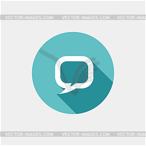 Flat long shadow icon of dialog - vector clip art