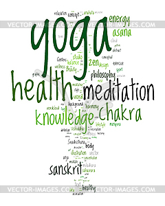 YOGA. Word collage - vector image