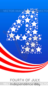 Fourth of july american independence - vector clipart
