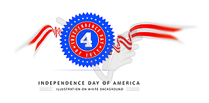 Fourth of july american independence - vector clip art