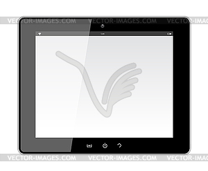 Realistic Tablet PC With Blank Screen - royalty-free vector clipart