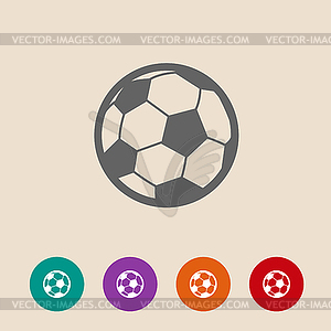 Soccer ball flat icon - vector clipart