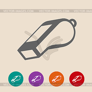 Whistle flat icon - vector image