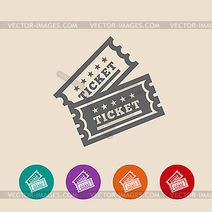 Vintage Ticket Icon - vector image