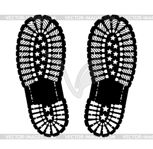 Shoe print - stock vector clipart