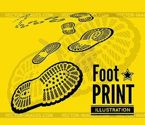 Shoe print - vector clipart