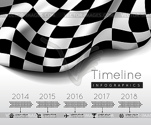 Checkered flag - vector image