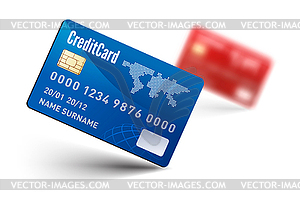 Реалистичная кредитной карты - графика в векторном формате