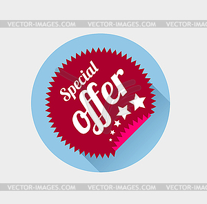 Sticker in flat style - vector image