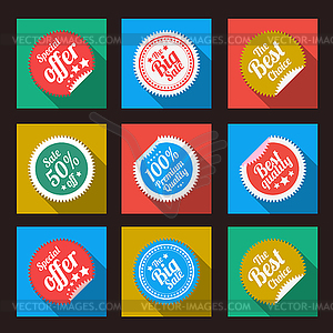 Sticker in flat style - vector image