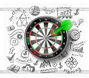 Realistic target - color vector clipart