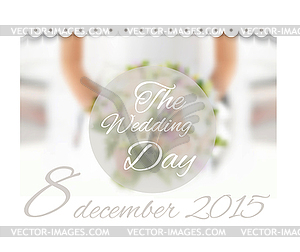 Wedding invitation - color vector clipart