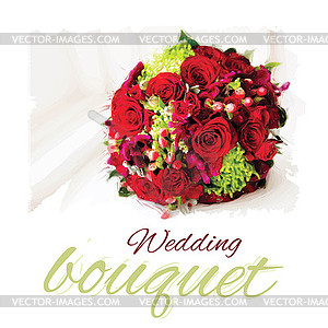 Wedding bouquet - vector image