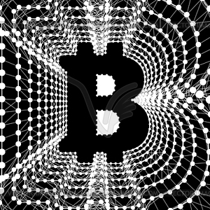 Bitcoin - electronic form of money and innovative - stock vector clipart