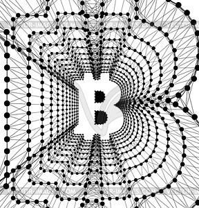 Bitcoin - electronic form of money and innovative - vector clipart