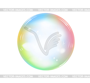 Rainbow soap bubble - vector image