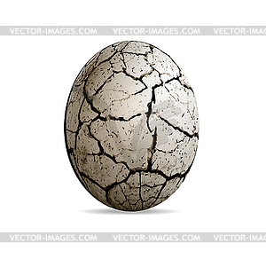 Egg of dinosaur. Realistic - vector clip art