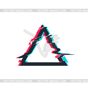 Glitch distortion frame. triangle - vector clipart / vector image