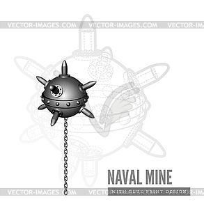 Naval mine - vector image