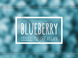 Blueberry background and label on it. - vector clipart / vector image