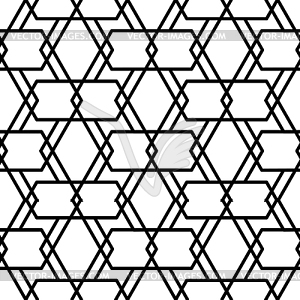 Geometric pattern in black and white style - vector image