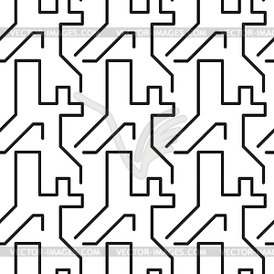 Geometric pattern in black and white style - vector clipart