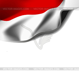 Waving flag of indonesia - vector image